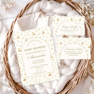 Little Sprout Vintage Garden Diapper Raffle Enclosure Card