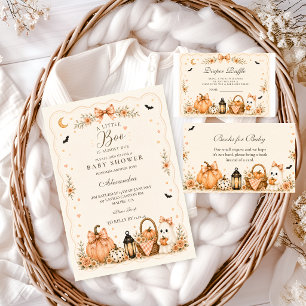 Little Boo Is Almost Due Fall Diaper Raffle Enclosure Card