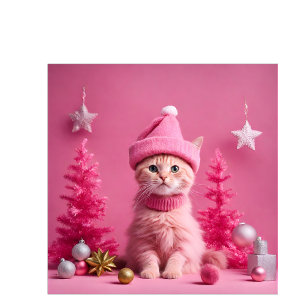 Ginger Cat Lover at Pink Christmas Sweet Heart Ceramic Tree Decoration