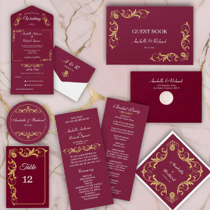 Elegant Victorian Wedding Save The Date Invitation
