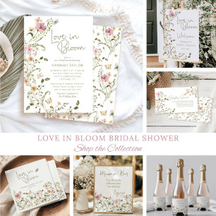 Love In Bloom Floral Bridal Shower Invitation