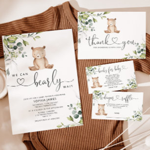 Bear baby shower guess how many gummy bears enclos enclosure card