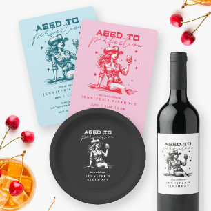 Aged to Perfection Cowgirl Whiskey Birthday Party  Acrylic Invitations