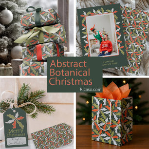 Colorful Abstract Botanical  Wrapping Paper