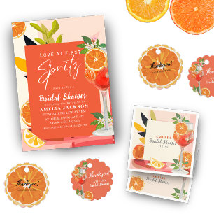 Lemon citrus Love at first spritz Bridal shower  Napkin