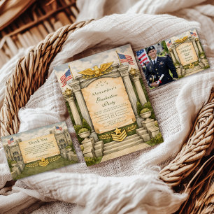 Formal Military Graduation Celebration Invitation