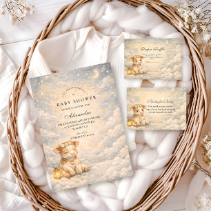 Highland Cow Floral Baby Shower Napkin