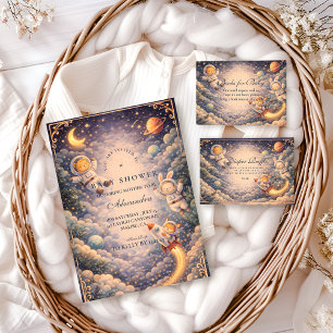 Astronaut Animals Space Diapper Raffle Enclosure Card