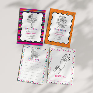 Colourful Final Fiesta Mexican Bachelorette Weeken Invitation