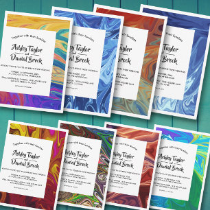 Modern Minimal Abstract Art Boho Elegant Wedding Invitation