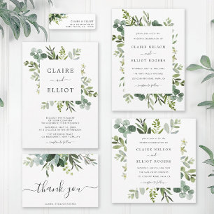 Eucalyptus Green Foliage Thank You Card