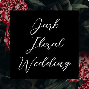 Calligraphy Floral Gothic Wedding Invitation