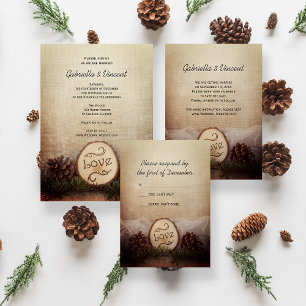 Rustic Pines Woodland Wedding RSVP Response