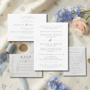 Vintage Elegant Floral Regency Engagement Party Invitation