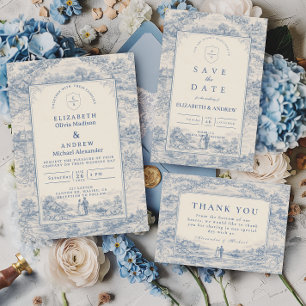 Elegant Countryside Manor Wedding Invitation