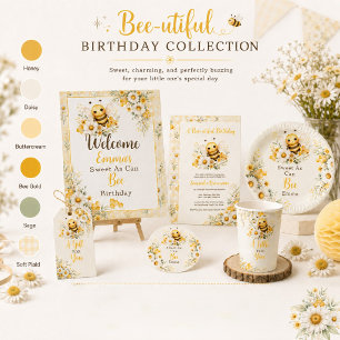 Bee Sunflower Happy Birthday Bunting