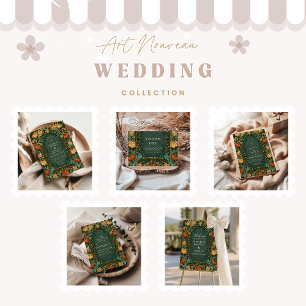 Golden Autumn Botanical Wedding Save The Date