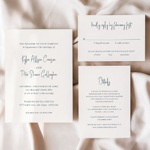 Kylee Grey Traditional Elegant Wedding Invitation