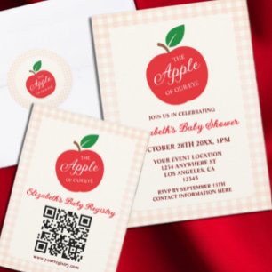 The Apple Of Our Eye Baby Shower Classic Round Sticker