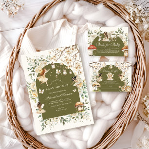 Fairies Wildflowers Flower Meadow Baby Shower Invitation