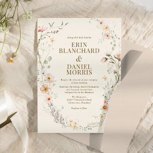 Wildflower Boho Botanical Wedding Enclosure Card