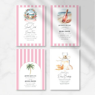 Exclusive Social Club Bachelorette Weekend Photo Thank You Card