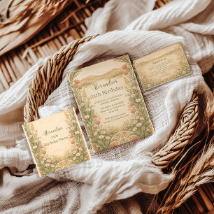 Boho Desert Wildflower Birthday Thank You Card