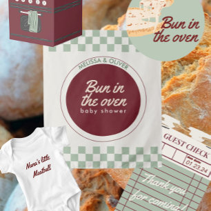 Bun in the oven thank you card 