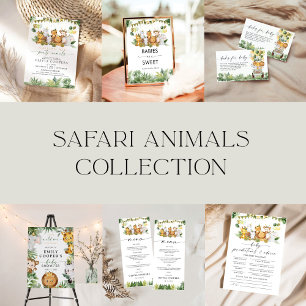 Safari Animals Baby Shower Invitation