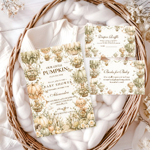 Enchanted Little Pumpkin Baby Shower Invitation