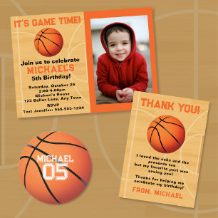 Basketball Birthday Party Invitation