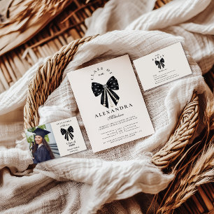 Chic Coquette Graduation Celebration RSVP Card