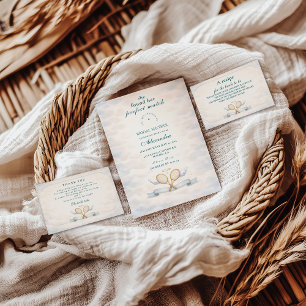 Love Match Tennis Bridal Shower Thank You Card