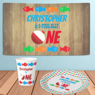 O-Fish-Ally One Fishing 1st Birthday Banner