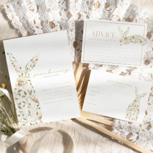 Somebunny Spring Easter Floral Baby Shower Invitation
