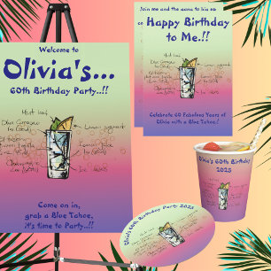 Blue Tahoe Birthday Party Napkin