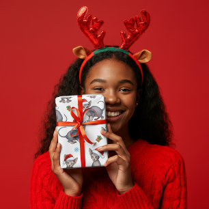 Cute Christmas Sphynx Cat Merry Sphynxmas Gift Wrapping Paper Sheet