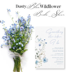 Something Blue Wildflower Bridal Shower Acrylic Sign