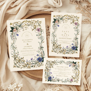 Woodland Fern Wedding Thank You Card