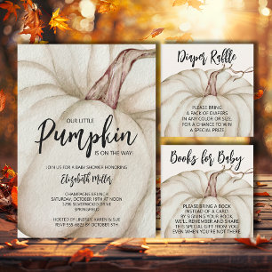 Pastel Pumpkins Neutral Baby Shower Invitations