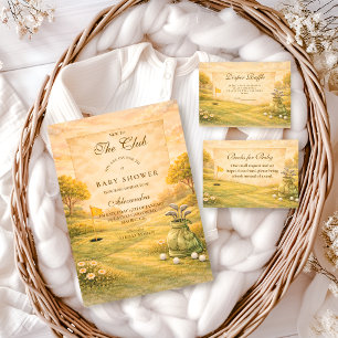 Elegant Golf Club Baby Shower Invitation