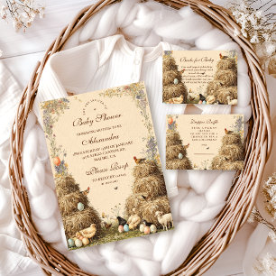 Rustic Barnyard Farm Animals Baby Shower Napkin