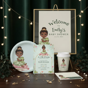 Little Princess Frog Baby Shower Invite