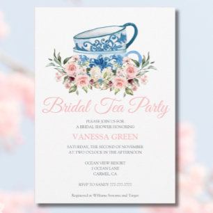 Tea Party Bridal Shower Gifts and Cards Pedestal Sign