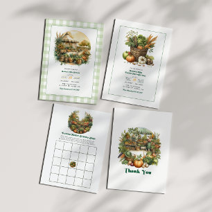 Locally Grown Rustic Farmers Market Birthday Party Invitation
