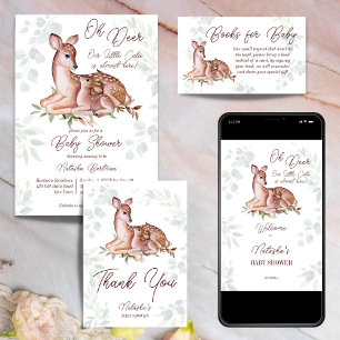 Oh deer woodlands baby shower napkin