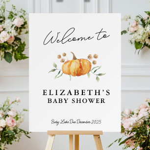 Little Pumpkin Baby Shower Printable Welcome Sign