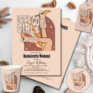 Retro Pastel Pink Rodeo Bachelorette Party  Napkin