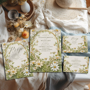 Vintage Daisy Wedding Art Nouveau Save The Date