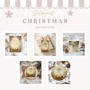 Rustic Candle Pinecone Christmas Holiday Card
